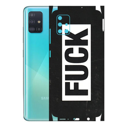 Samsung A/S Series Phone Skins (All Models) - The F Word - 3D Embossed Finish (L-255) Samsung Galaxy A51