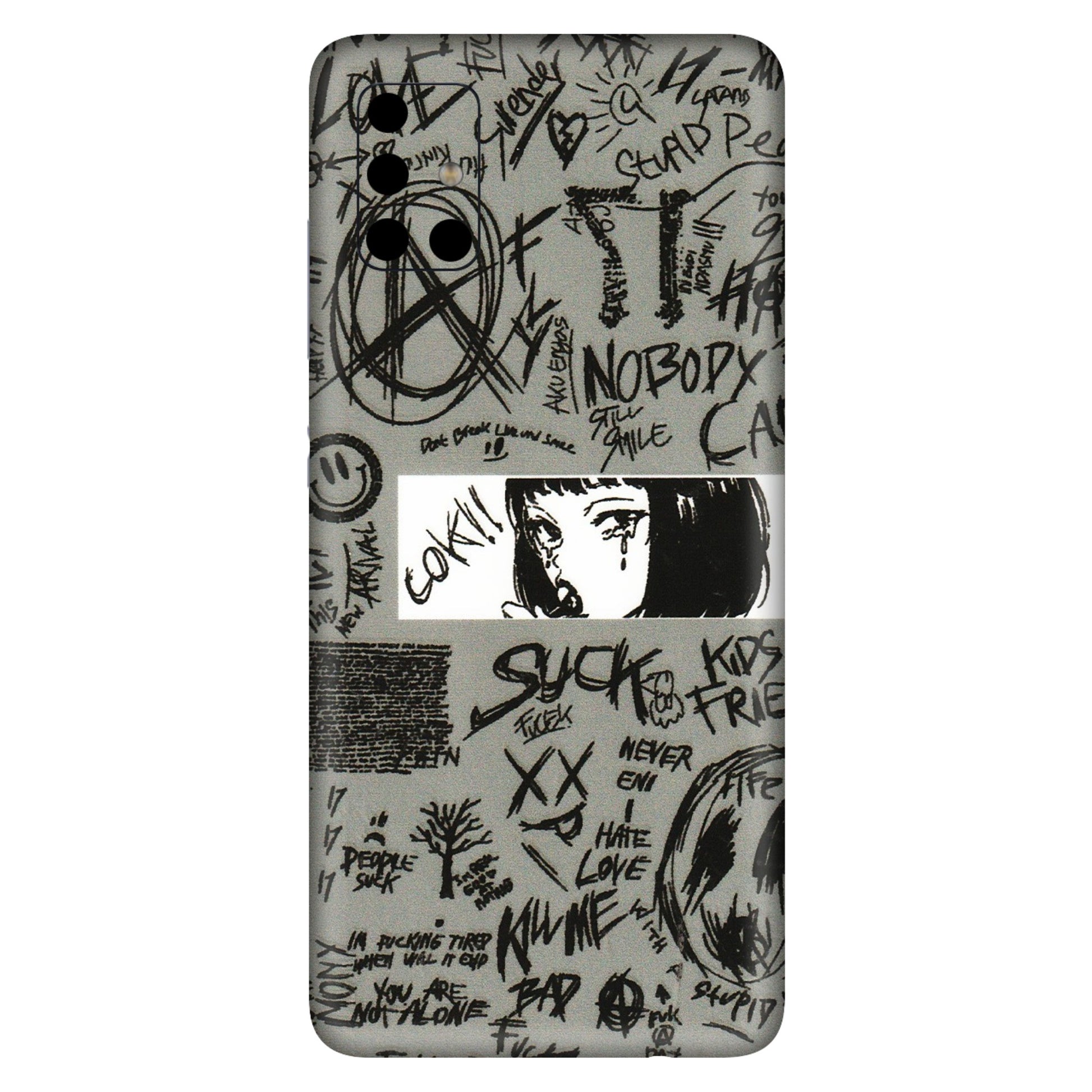 Samsung A/S Series Phone Skins (All Models) - Never Have Love Anime - 3D Embossed Finish (L-260) Samsung Galaxy A51