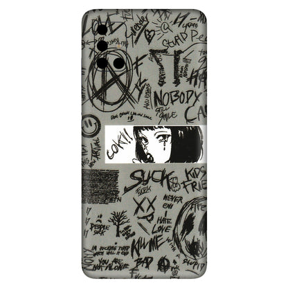 Samsung A/S Series Phone Skins (All Models) - Never Have Love Anime - 3D Embossed Finish (L-260) Samsung Galaxy A51