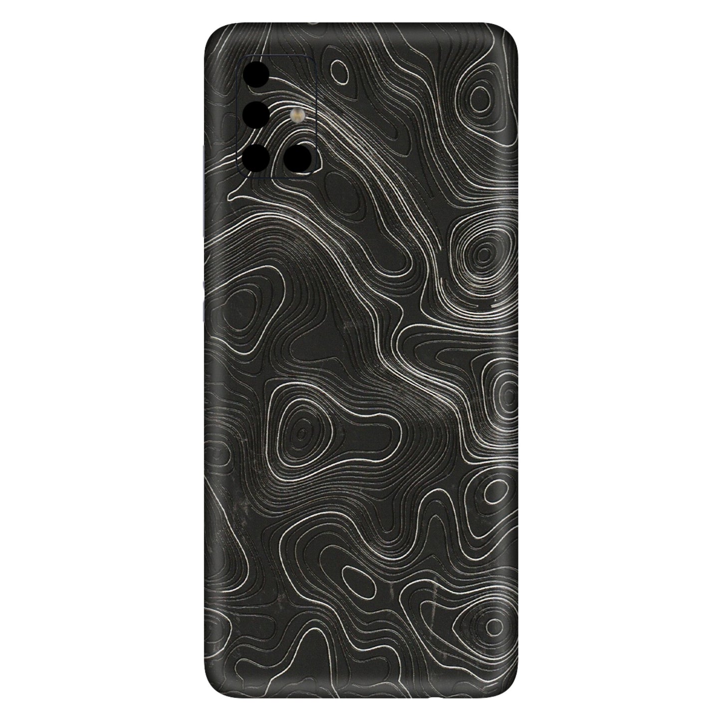 Samsung A/S Series Phone Skins (All Models) - Abstract White Line Map - 3D Embossed Finish (L-269) Samsung Galaxy A51