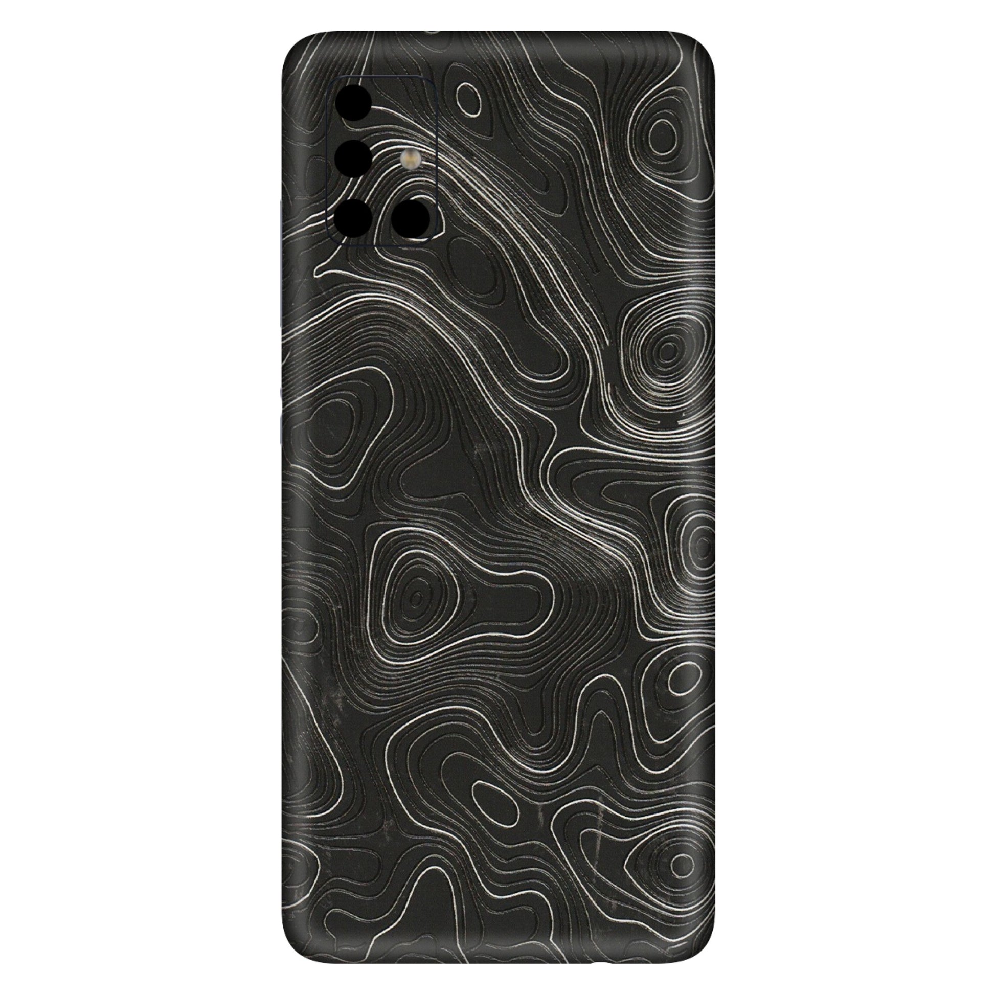 Samsung A/S Series Phone Skins (All Models) - Abstract White Line Map - 3D Embossed Finish (L-269) Samsung Galaxy A51