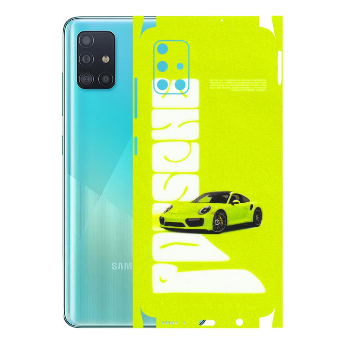 Samsung A/S Series Phone Skins (All Models) - Lime Green Porche - 3D Embossed Finish (L-30) Samsung Galaxy A51