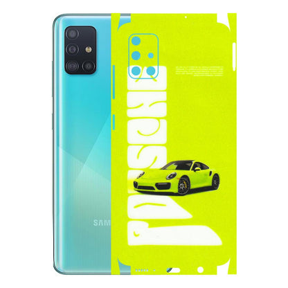 Samsung A/S Series Phone Skins (All Models) - Lime Green Porche - 3D Embossed Finish (L-30) Samsung Galaxy A51
