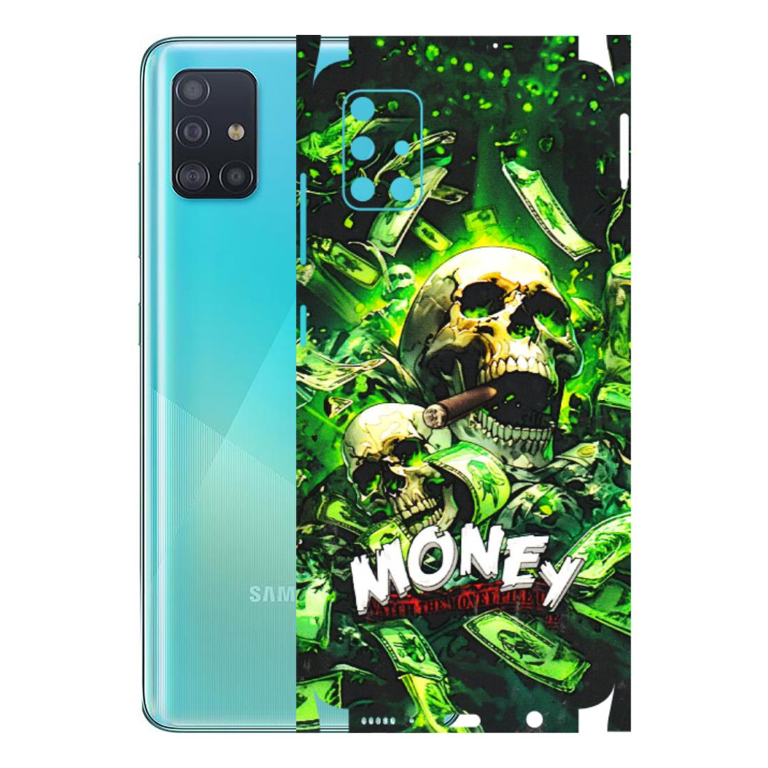Samsung A/S Series Phone Skins (All Models) - Skull Money - 3D Embossed Finish (L-303) Samsung Galaxy A51