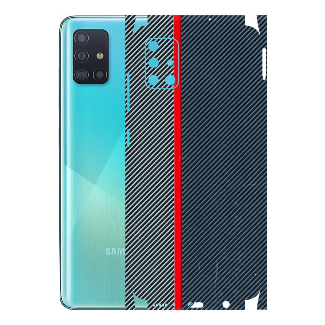 Samsung A/S Series Phone Skins (All Models) - Blue Sober Lines - 3D Embossed Finish (L-305) Samsung Galaxy A51
