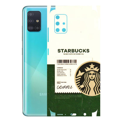 Samsung A/S Series Phone Skins (All Models) - Starbucks Barcode - 3D Embossed Finish (L-308) Samsung Galaxy A51