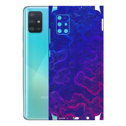 Samsung A/S Series Phone Skins (All Models) - Purple Ripples Swirl - 3D Embossed Finish (L-314) Samsung Galaxy A51