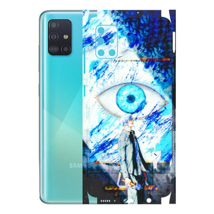 Samsung A/S Series Phone Skins (All Models) - Anime Sea Blue Eye - 3D Embossed Finish (L-318) Samsung Galaxy A51