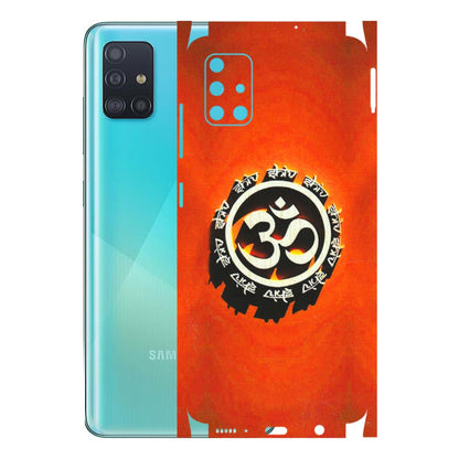 Samsung A/S Series Phone Skins (All Models) - Aum Shiv Orange - 3D Embossed Finish (L-32) Samsung Galaxy A51