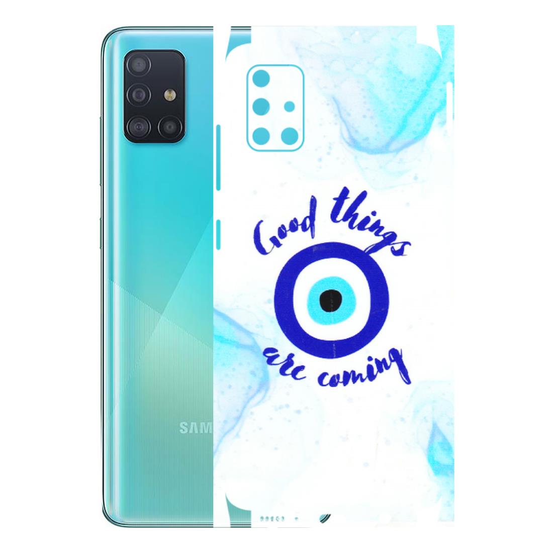 Samsung A/S Series Phone Skins (All Models) - Evil Eye Good Things Are Coming - 3D Embossed Finish (L-322) Samsung Galaxy A51