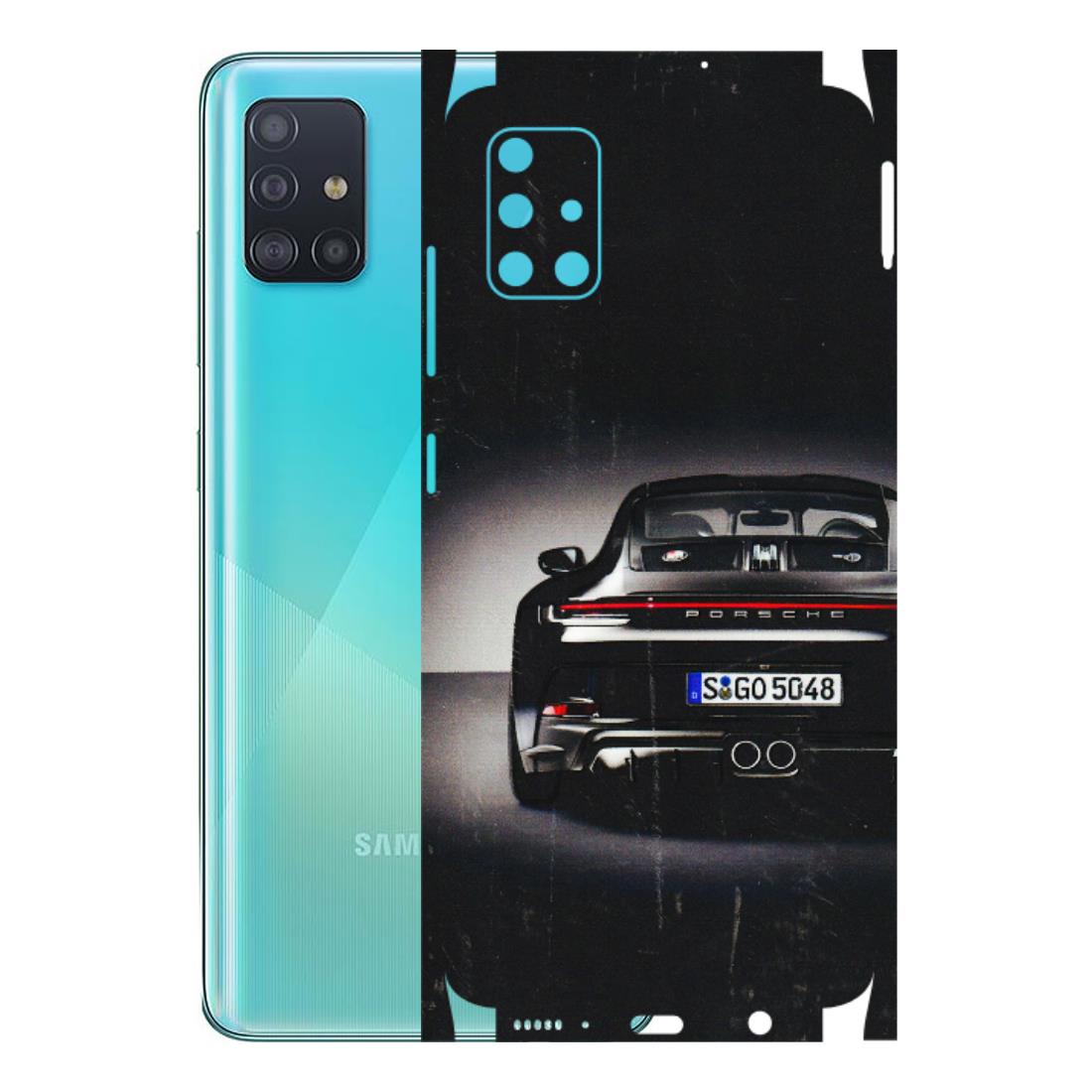 Samsung A/S Series Phone Skins (All Models) - New Black Porsche GT3 - 3D Embossed Finish (L-327) Samsung Galaxy A51