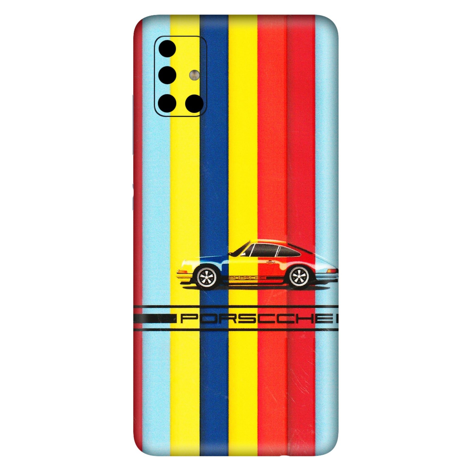 Samsung A/S Series Phone Skins (All Models) - Multicolour Porche - 3D Embossed Finish (L-39) Samsung Galaxy A51