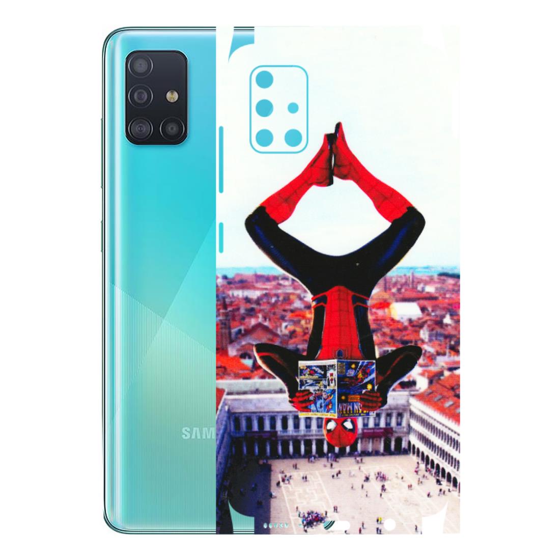 Samsung A/S Series Phone Skins (All Models) - Spiderman Hanging - 3D Embossed Finish (L-53) Samsung Galaxy A51