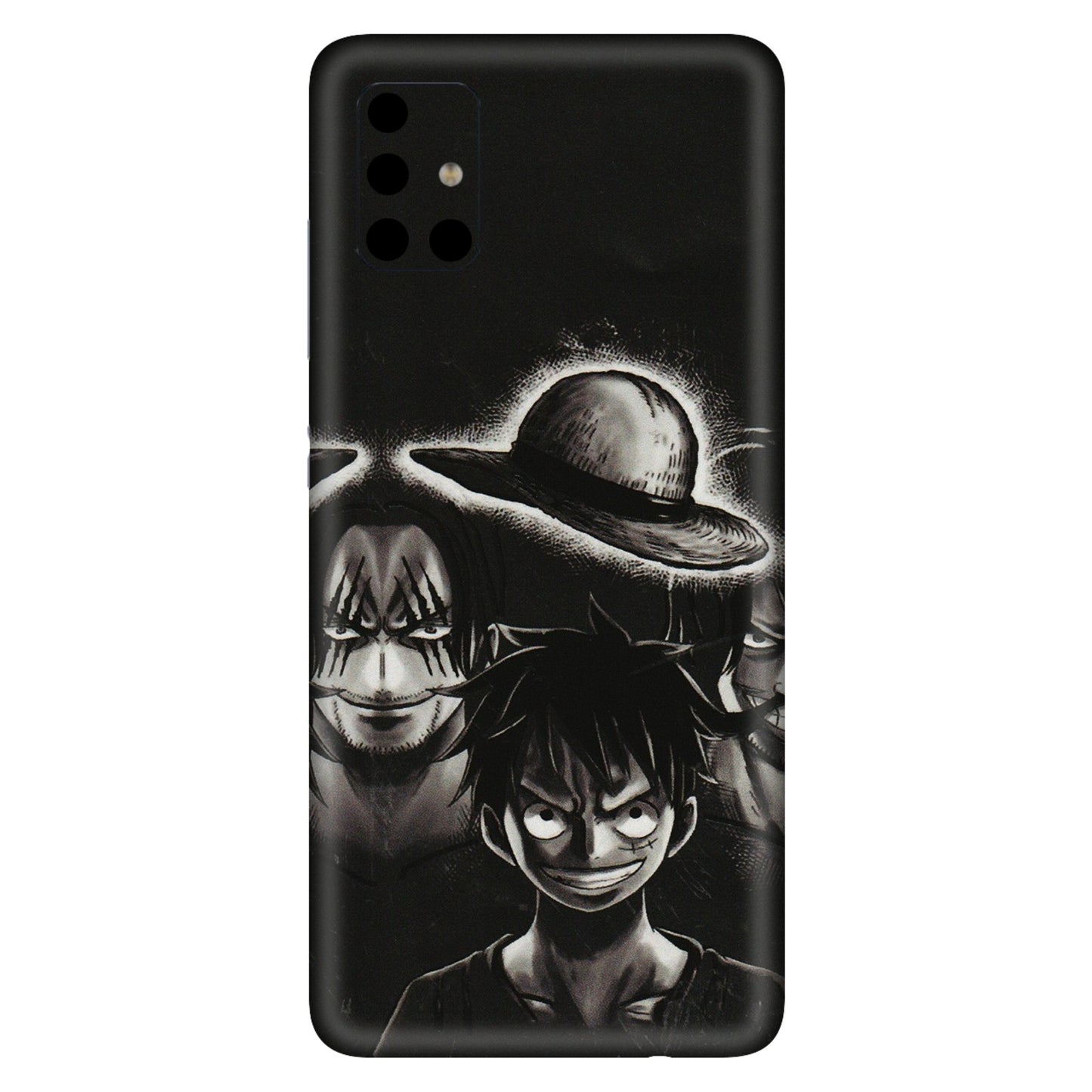 Samsung A/S Series Phone Skins (All Models) - Black Luffy Hat - 3D Embossed Finish (L-57) Samsung Galaxy A51