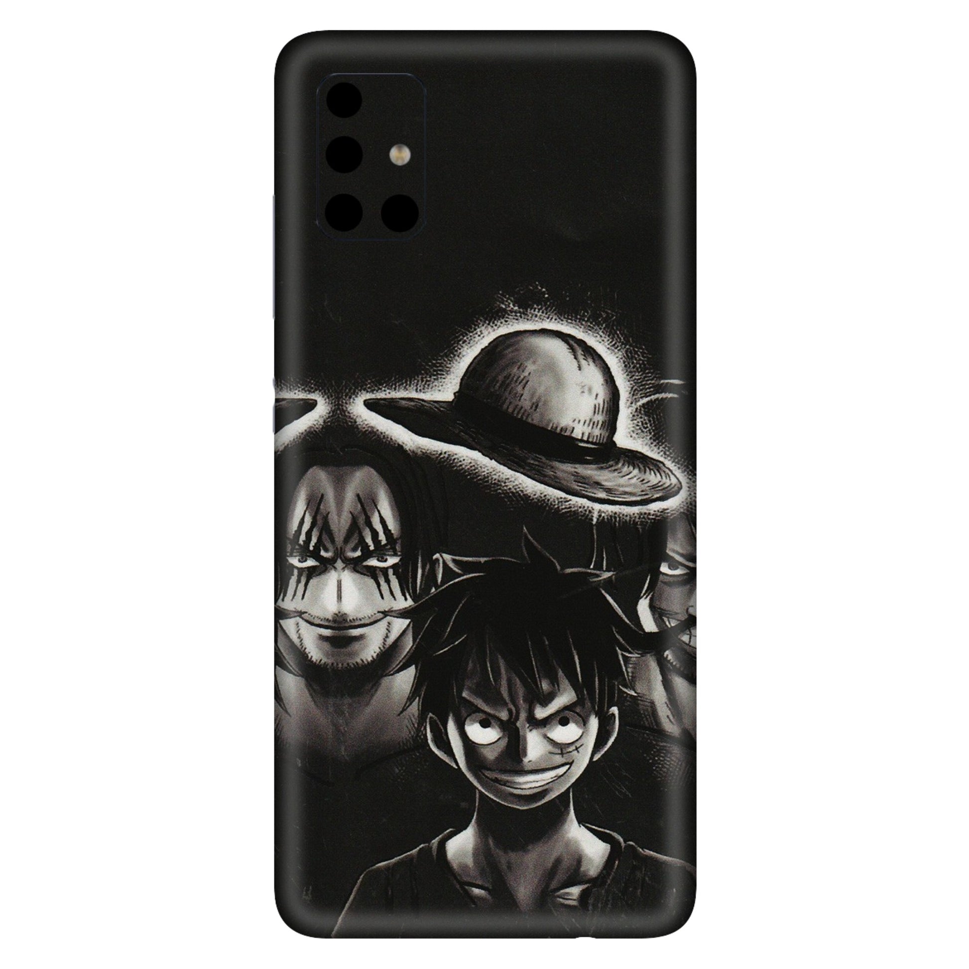 Samsung A/S Series Phone Skins (All Models) - Black Luffy Hat - 3D Embossed Finish (L-57) Samsung Galaxy A51