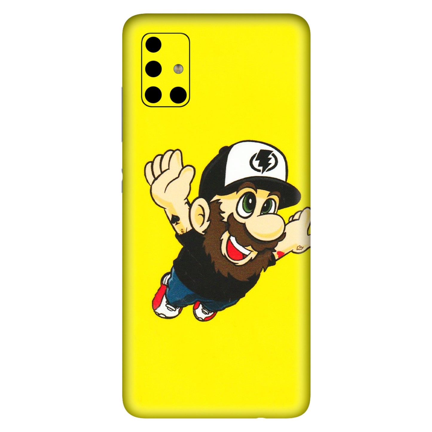 Samsung A/S Series Phone Skins (All Models) - Flying Beardo - 3D Embossed Finish (L-60) Samsung Galaxy A51
