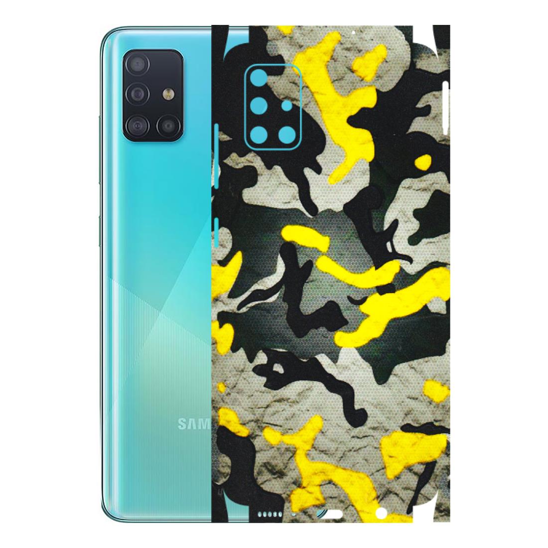 Samsung A/S Series Phone Skins (All Models) - Yellow Camouflage - 3D Embossed Finish (L-61) Samsung Galaxy A51