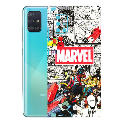 Samsung A/S Series Phone Skins (All Models) - Marvel Colorful Comic - 3D Embossed Finish (L-64) Samsung Galaxy A51
