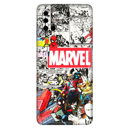 Samsung A/S Series Phone Skins (All Models) - Marvel Colorful Comic - 3D Embossed Finish (L-64) Samsung Galaxy A51