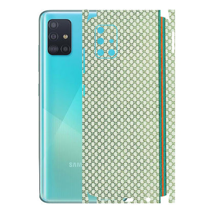 Samsung A/S Series Phone Skins (All Models) - Gucci Fabric Pattern - 3D Embossed Finish (L-73) Samsung Galaxy A51