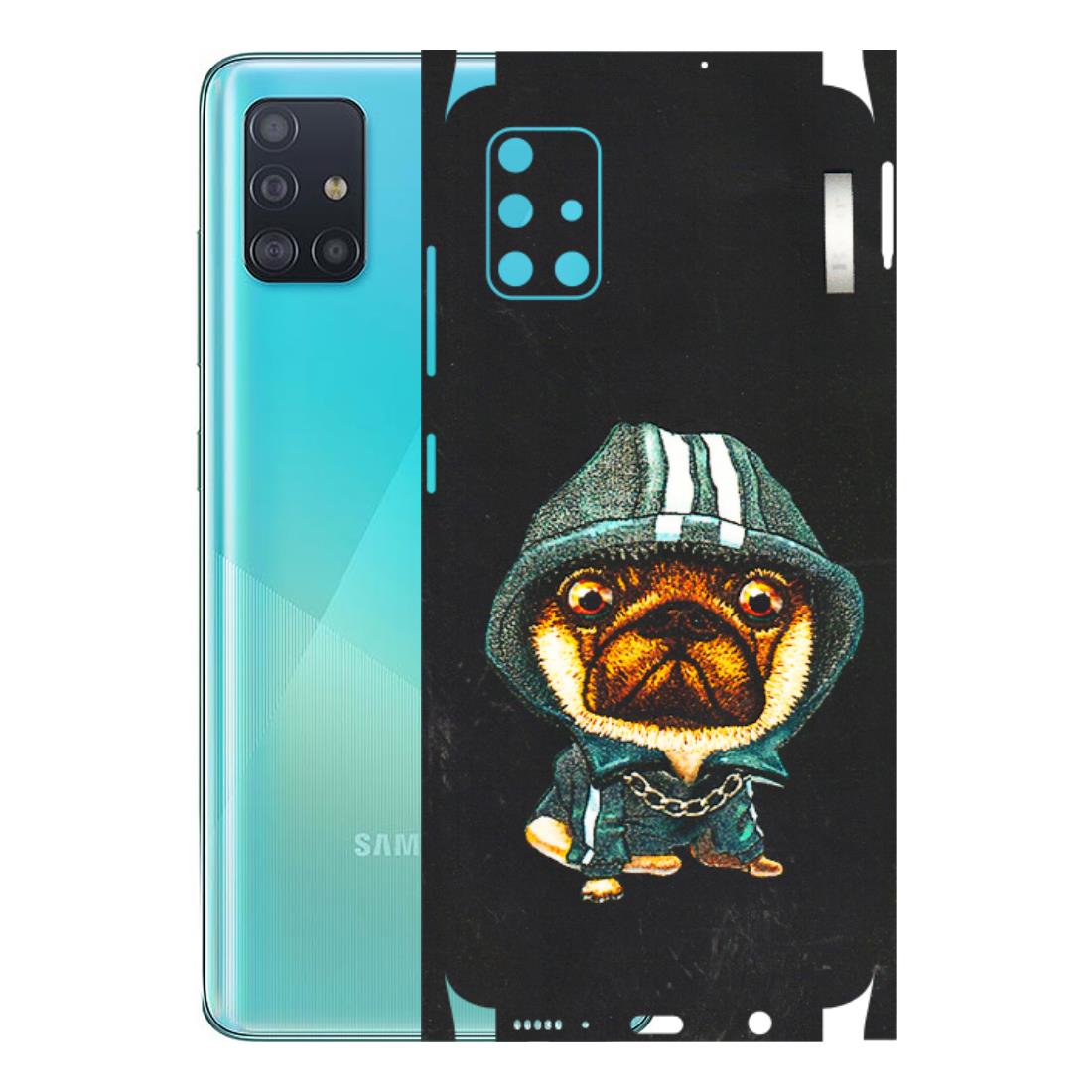 Samsung A/S Series Phone Skins (All Models) - Puppy N Hoodie - 3D Embossed Finish (L-90) Samsung Galaxy A51