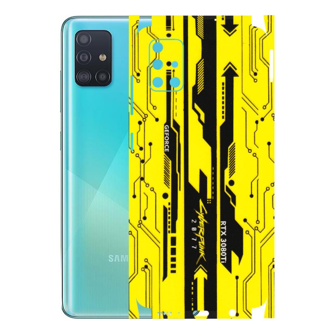 Samsung A/S Series Phone Skins (All Models) - Yellow Cyberpunk - 3D Embossed Finish (L-93) Samsung Galaxy A51