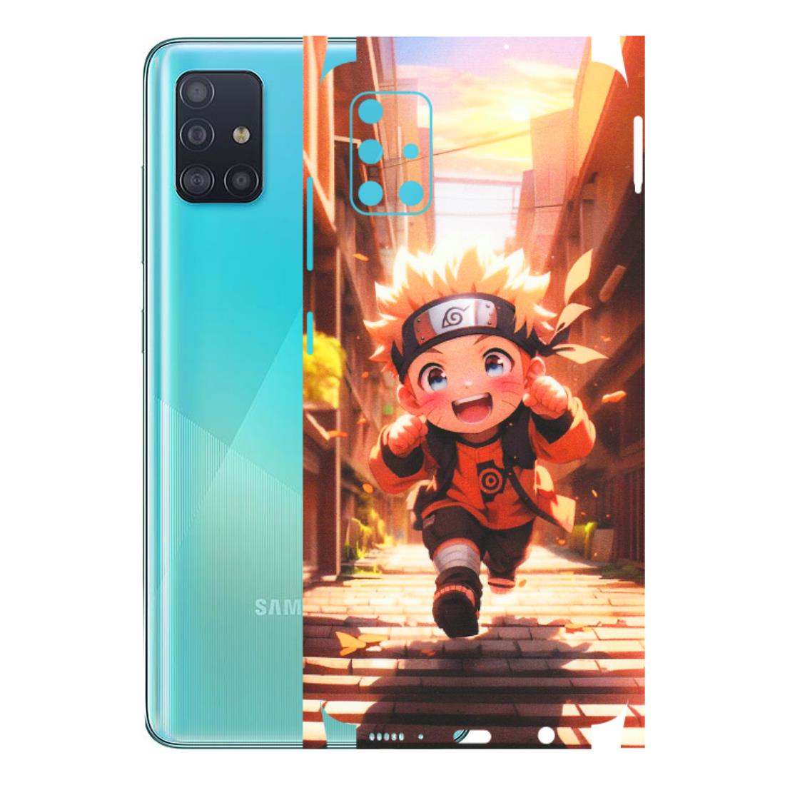 Samsung A/S Series Phone Skins (All Models) - Naruto Cute Toon Running - Matte Finish (M-04) Samsung Galaxy A51