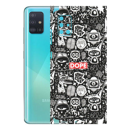 Samsung A/S Series Phone Skins (All Models) - Dope Stay Classy Black Doodles - Matte Finish (M-126) Samsung Galaxy A51