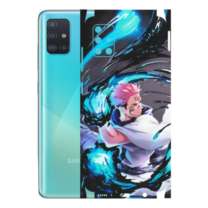 Samsung A/S Series Phone Skins (All Models) - New Jujutsu Kaisen Grey Blue Anime - Matte Finish (M-127) Samsung Galaxy A51