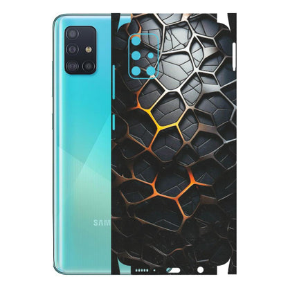 Samsung A/S Series Phone Skins (All Models) - New Abstract Graphite Tiles - Matte Finish (M-130) Samsung Galaxy A51