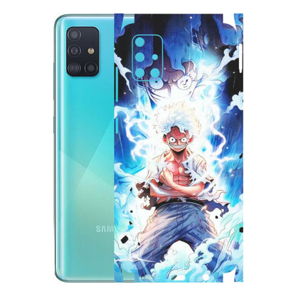 Samsung A/S Series Phone Skins (All Models) - Blue Thunder Luffy Anime - Matte Finish (M-132) Samsung Galaxy A51