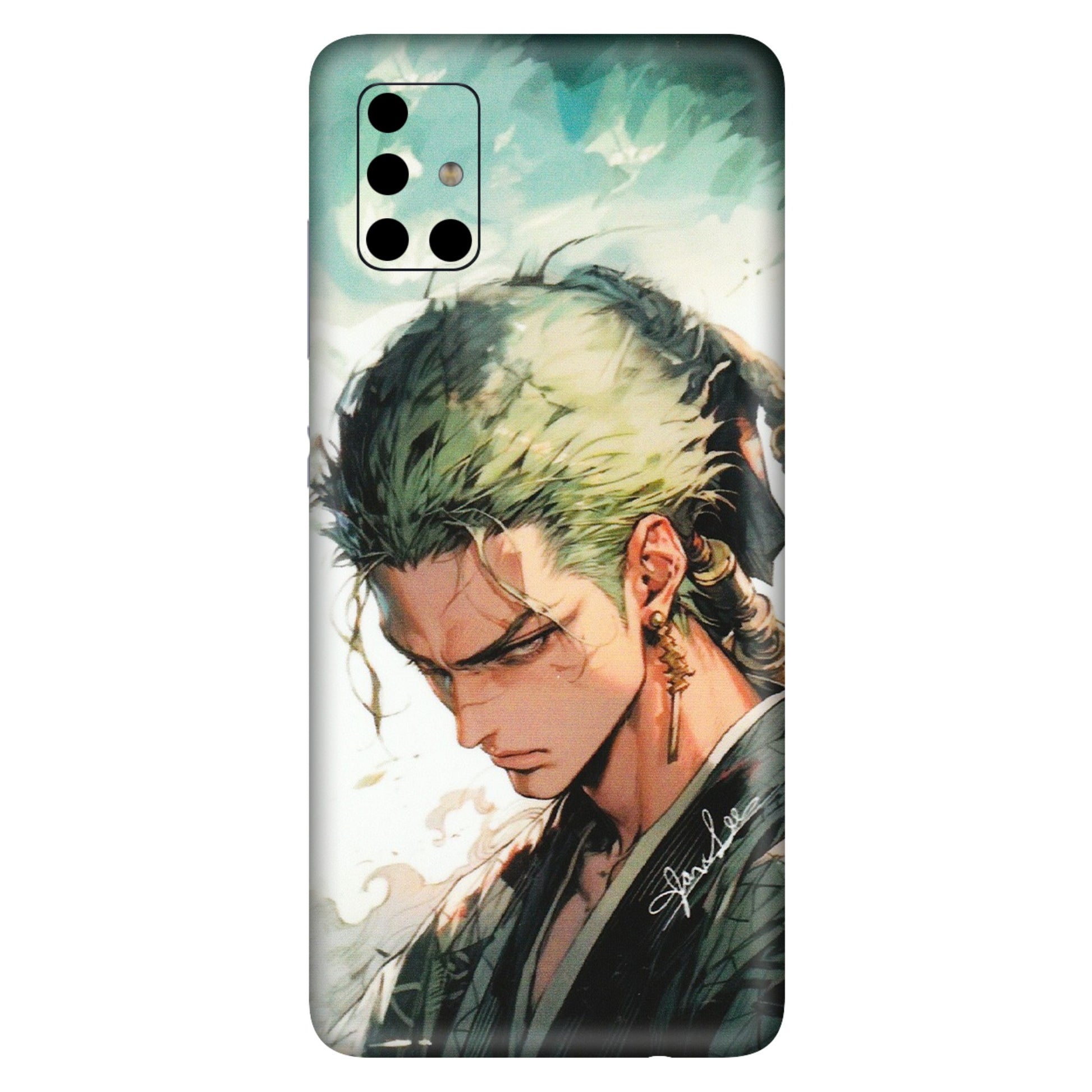 Samsung A/S Series Phone Skins (All Models) - New Roronoa Zoro One Picece Anime - Matte Finish (M-140) Samsung Galaxy A51