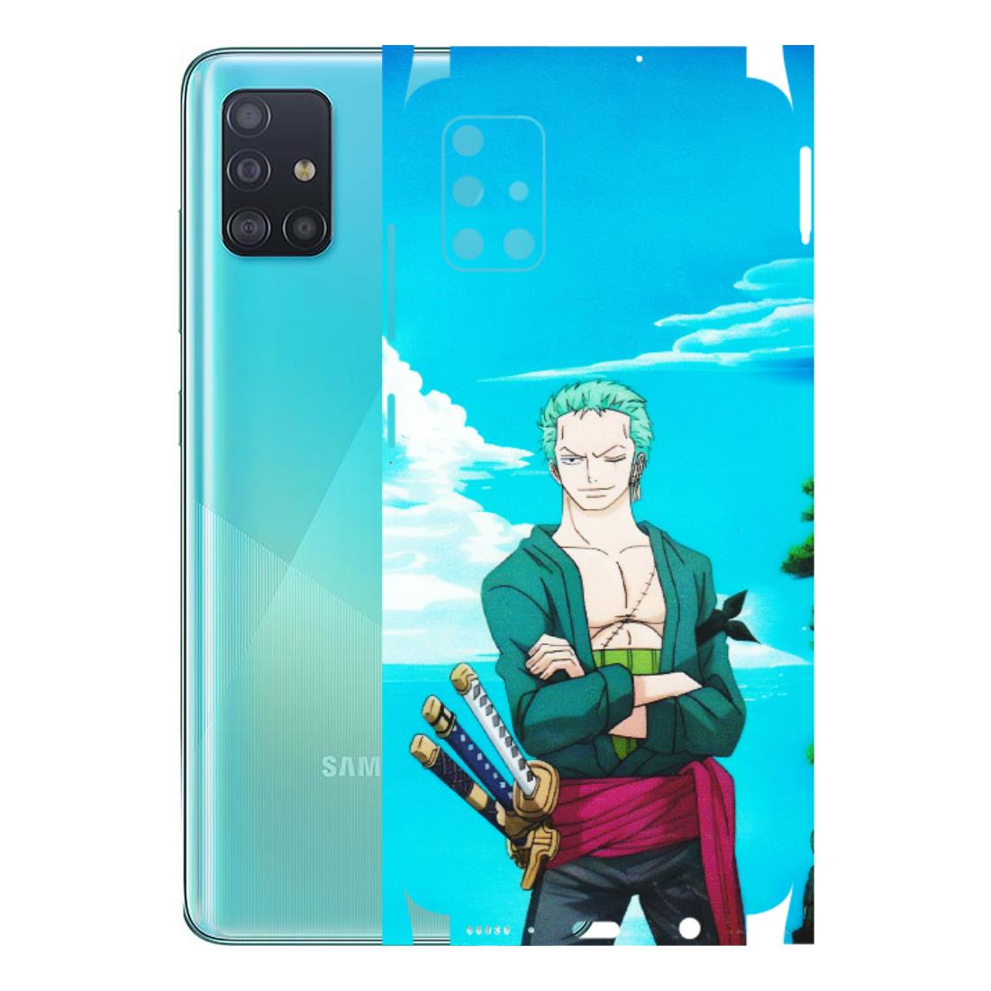 Samsung A/S Series Phone Skins (All Models) - Cool Swordman Zoro Anime - Matte Finish (M-143) Samsung Galaxy A51