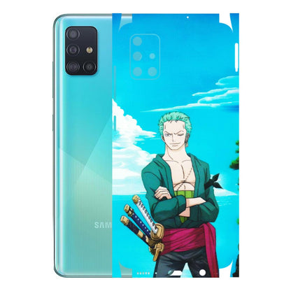 Samsung A/S Series Phone Skins (All Models) - Cool Swordman Zoro Anime - Matte Finish (M-143) Samsung Galaxy A51