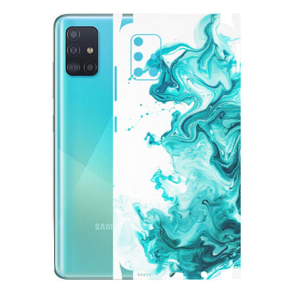 Samsung A/S Series Phone Skins (All Models) - Sky Blue Abstract Colour - Matte Finish (M-146) Samsung Galaxy A51