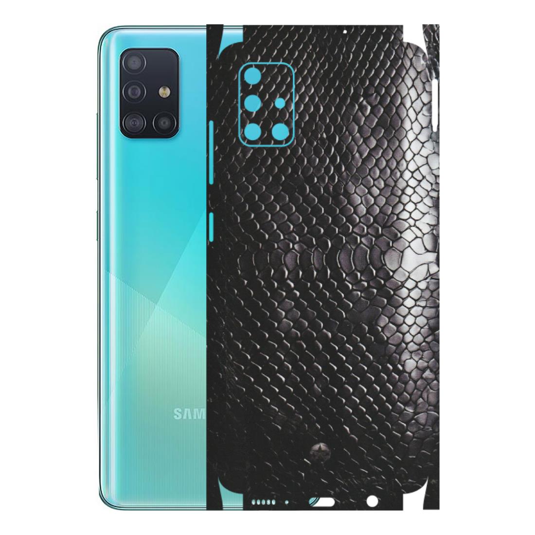 Samsung A/S Series Phone Skins (All Models) - Black Snack Leather - Matte Finish (M-147) Samsung Galaxy A51