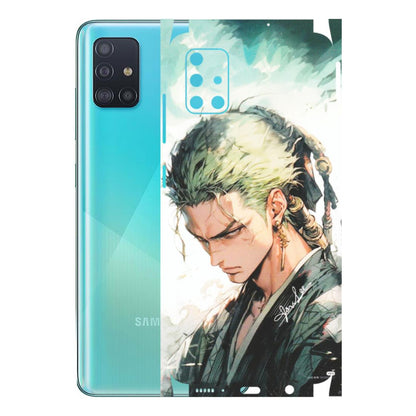 Samsung A/S Series Phone Skins (All Models) - Pirate Hunter One Piece Anime - Matte Finish (M-157) Samsung Galaxy A51