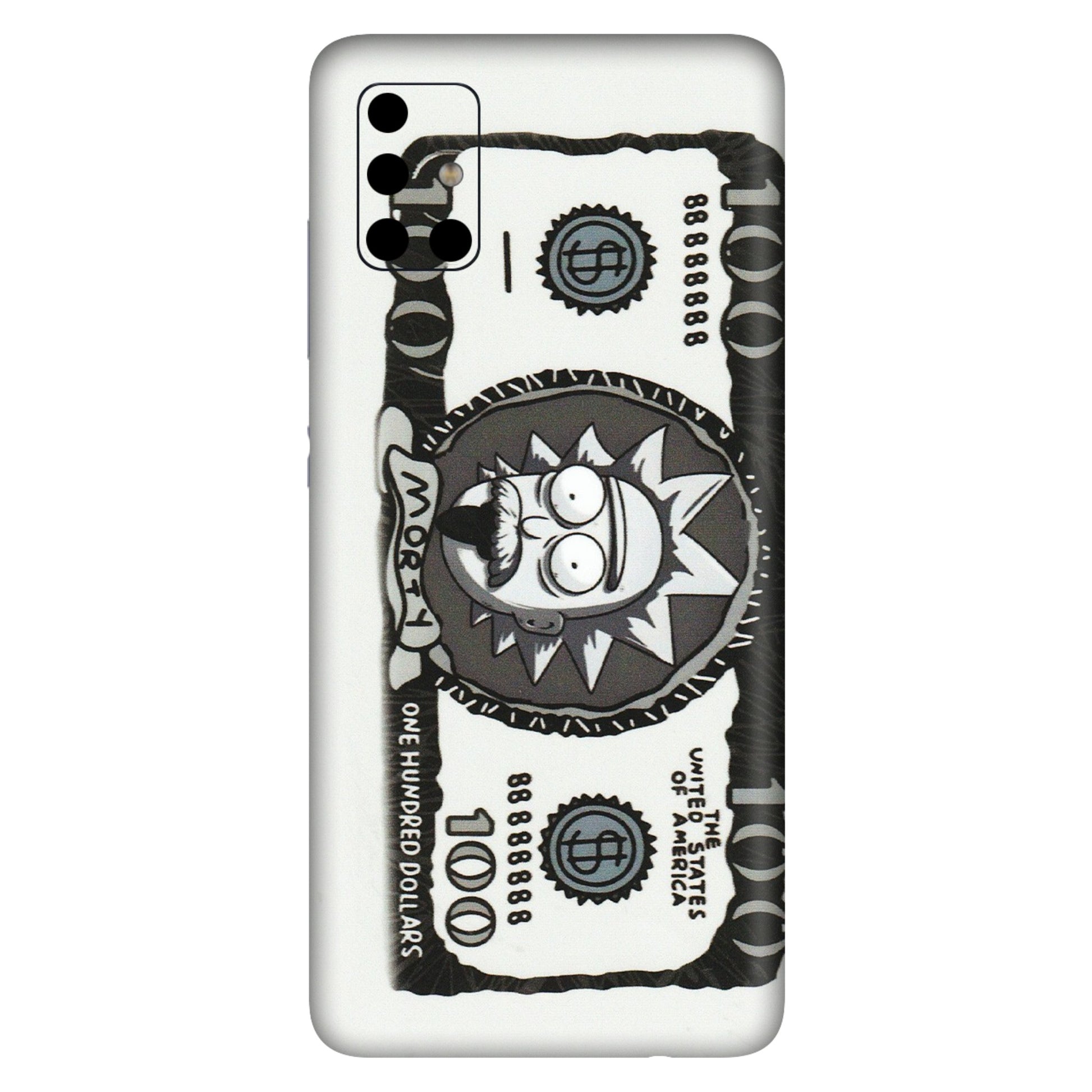 Samsung A/S Series Phone Skins (All Models) - Rick And Morty Hundred Dollar Anime - Matte Finish (M-161) Samsung Galaxy A51