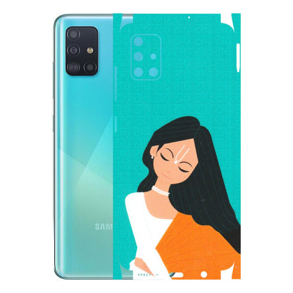 Samsung A/S Series Phone Skins (All Models) - Radhe Radhe With Hindu Symbol - Matte Finish (M-164) Samsung Galaxy A51