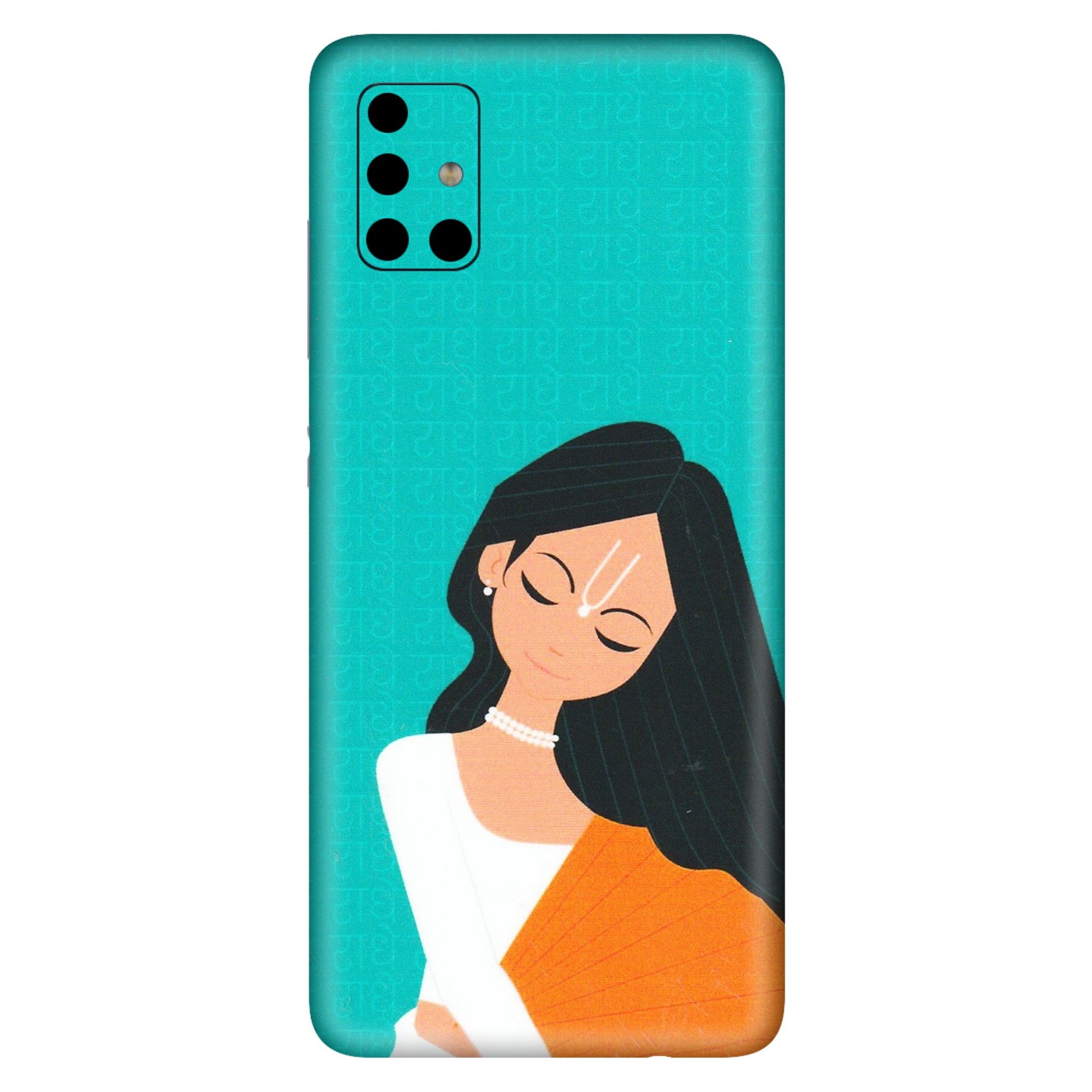 Samsung A/S Series Phone Skins (All Models) - Radhe Radhe With Hindu Symbol - Matte Finish (M-164) Samsung Galaxy A51
