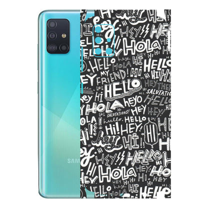 Samsung A/S Series Phone Skins (All Models) - Hi Hello Doodles - Matte Finish (M-25) Samsung Galaxy A51