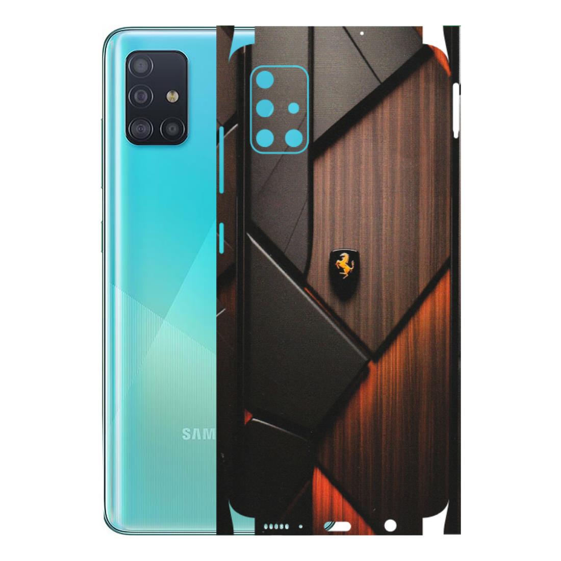 Samsung A/S Series Phone Skins (All Models) - Lambo Beauty Wood Pattern Sober - Matte Finish (M-51) Samsung Galaxy A51