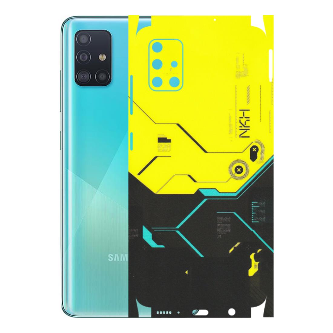 Samsung A/S Series Phone Skins (All Models) - Black Yellow Technica - Matte Finish (M-53) Samsung Galaxy A51