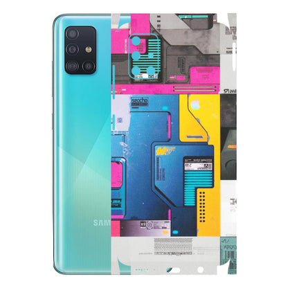 Samsung A/S Series Phone Skins (All Models) - Colourfull Motherboard Internals - Matte Finish (M-55) Samsung Galaxy A51