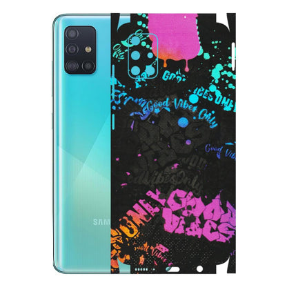 Samsung A/S Series Phone Skins (All Models) - Majestic Black Vibes - Matte Finish (M-62) Samsung Galaxy A51