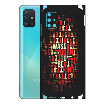 Samsung A/S Series Phone Skins (All Models) - Born To Be King - Matte Finish (M-73) Samsung Galaxy A51