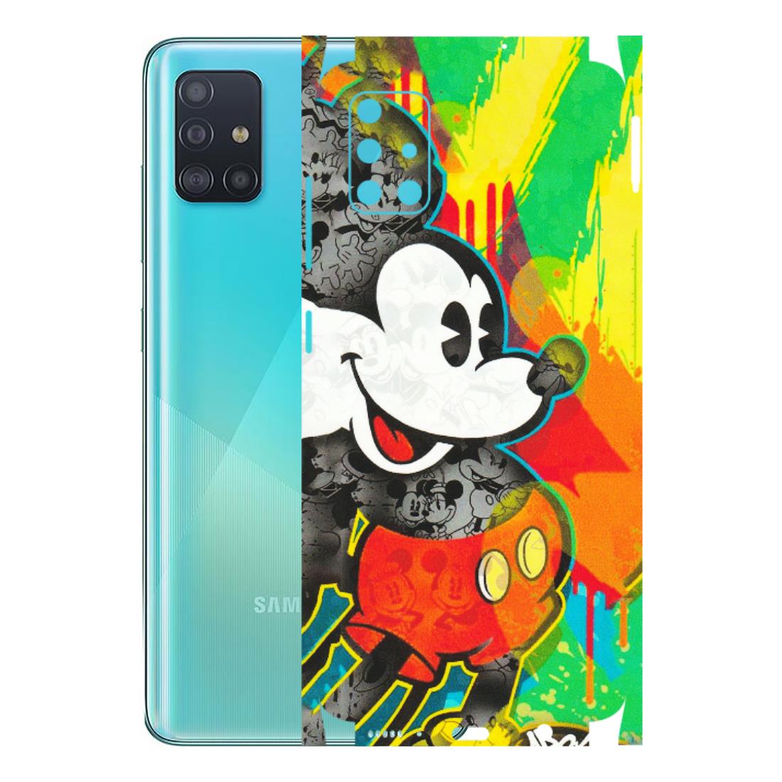 Samsung A/S Series Phone Skins (All Models) - Multiple Mickey With Colourful Texture - Matte Finish (M-84) Samsung Galaxy A51
