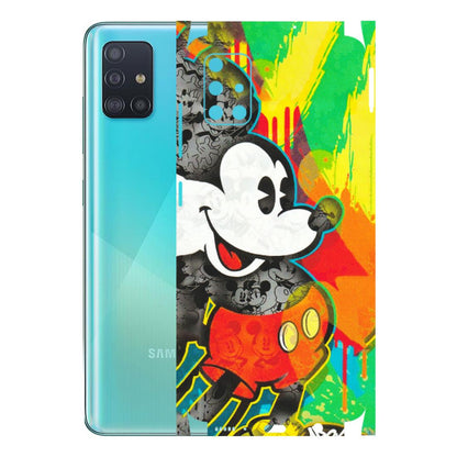 Samsung A/S Series Phone Skins (All Models) - Multiple Mickey With Colourful Texture - Matte Finish (M-84) Samsung Galaxy A51