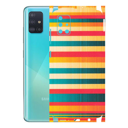 Samsung A/S Series Phone Skins (All Models) - Colourful Stripes Soothing Effect - Matte Finish (M-86) Samsung Galaxy A51
