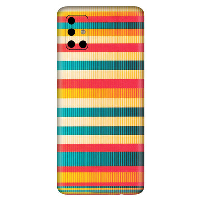 Samsung A/S Series Phone Skins (All Models) - Colourful Stripes Soothing Effect - Matte Finish (M-86) Samsung Galaxy A51